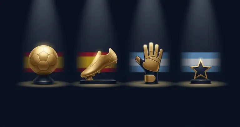 VM 2026 utmärkelser — Guldbollen, Guldskon och alla individuella priser